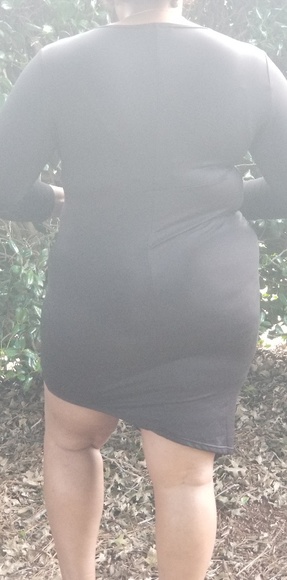 Asymmetric Black Dress - Picture 4 of 4